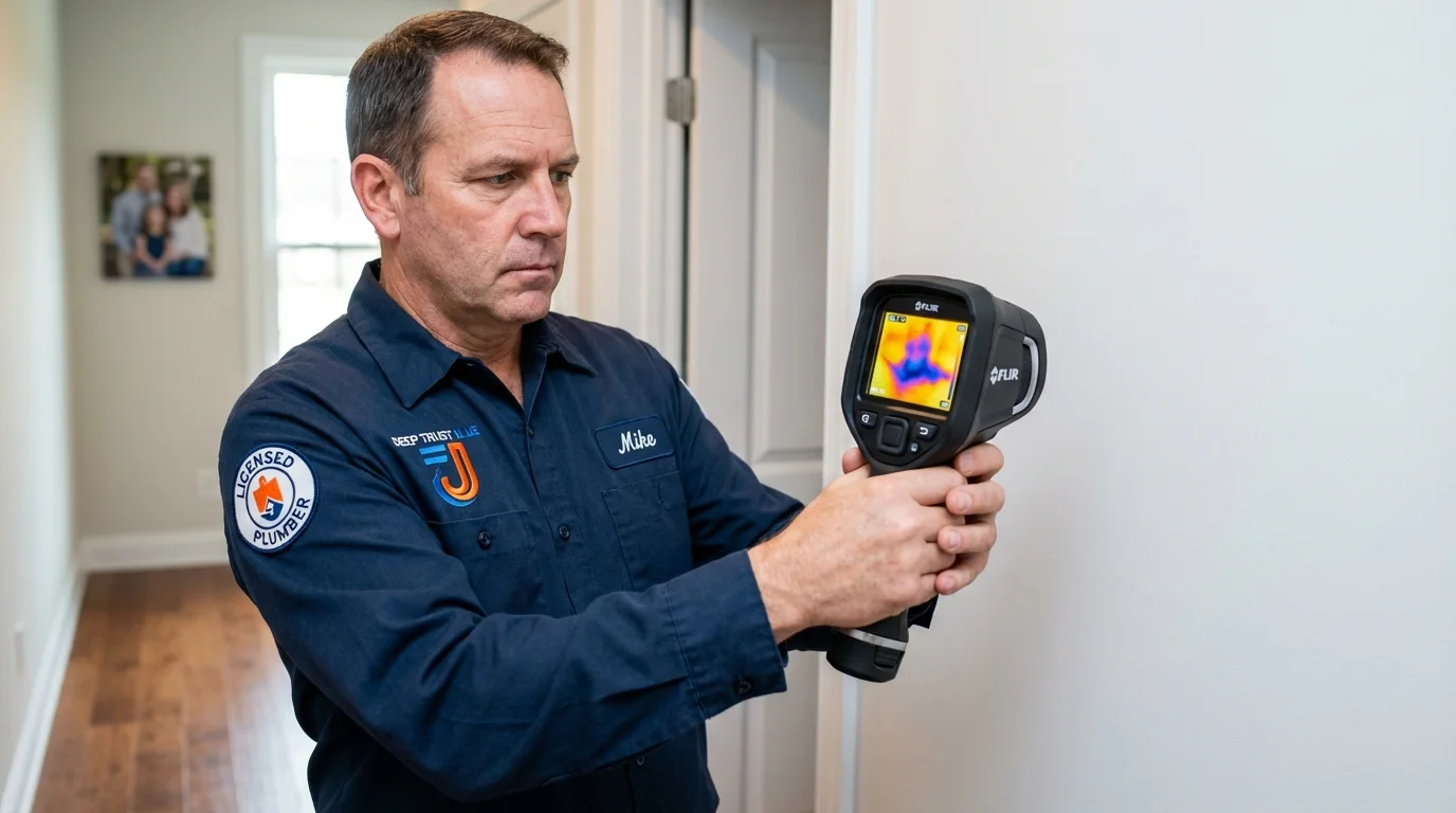 Thermal imaging leak detection by Johns Plumbing LLC in Frederic